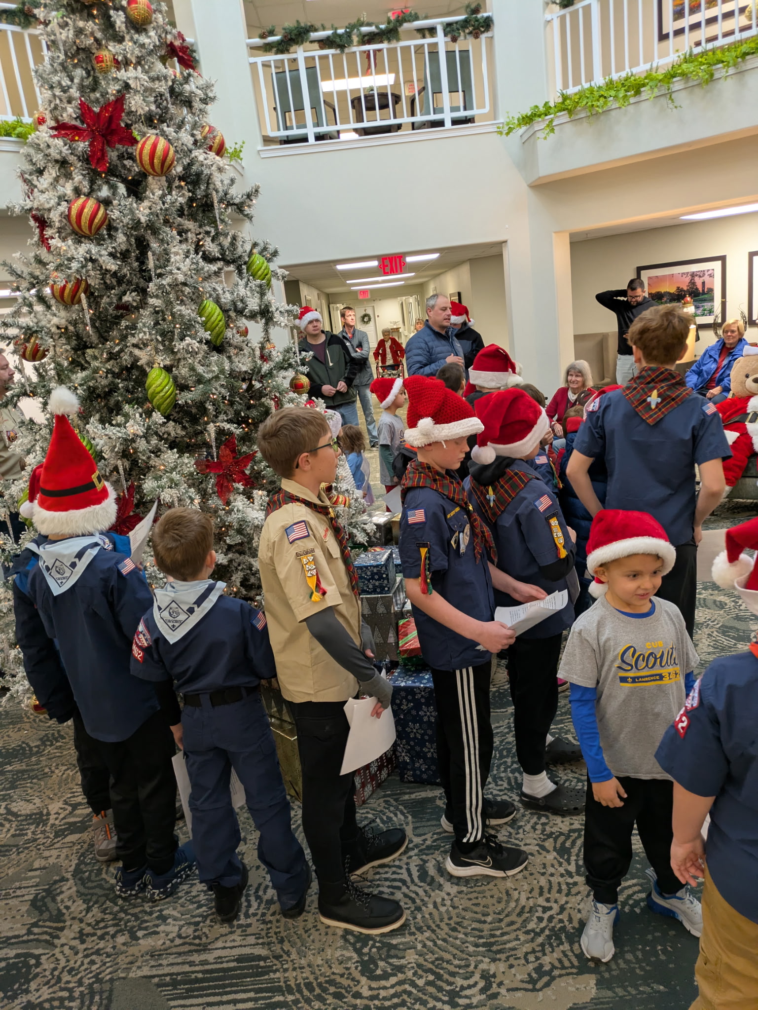 Pack caroling at senior center